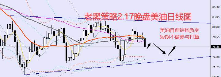 老黑策略：2.17晚盘外汇、黄金、原油分析策略