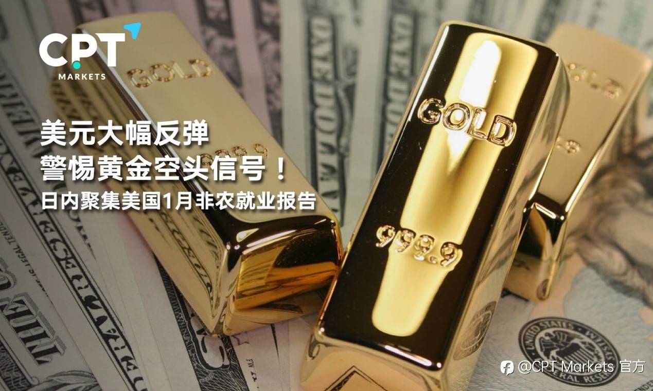 CPT Markets : 美元大幅反弹警惕黄金空头信号！日内聚集美国1月非农就业报告
