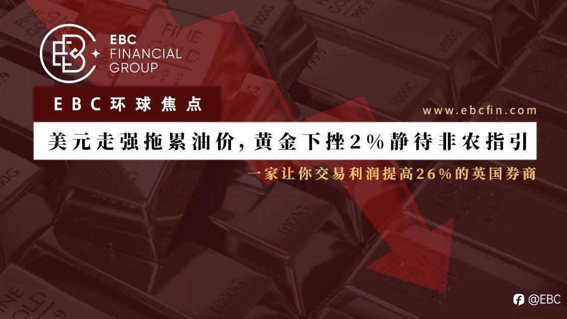 EBC环球焦点 | 美元走强拖累油价，黄金下挫2%静待非农指引
