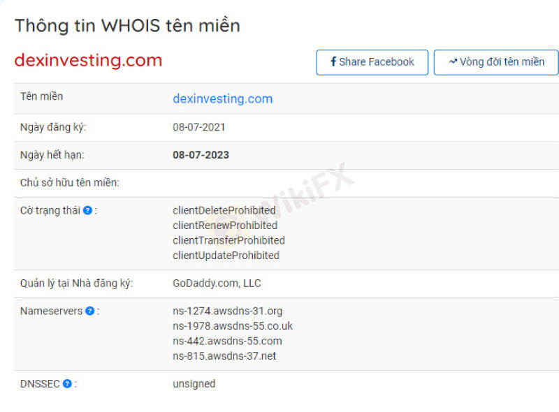 Sàn Dex Investing xuất hiện nhiều dấu hiệu Scam đáng ngờ - WikiFX Cảnh báo lừa đảo