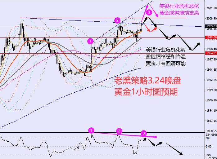 老黑策略：3.24晚盘外汇、黄金、原油分析策略