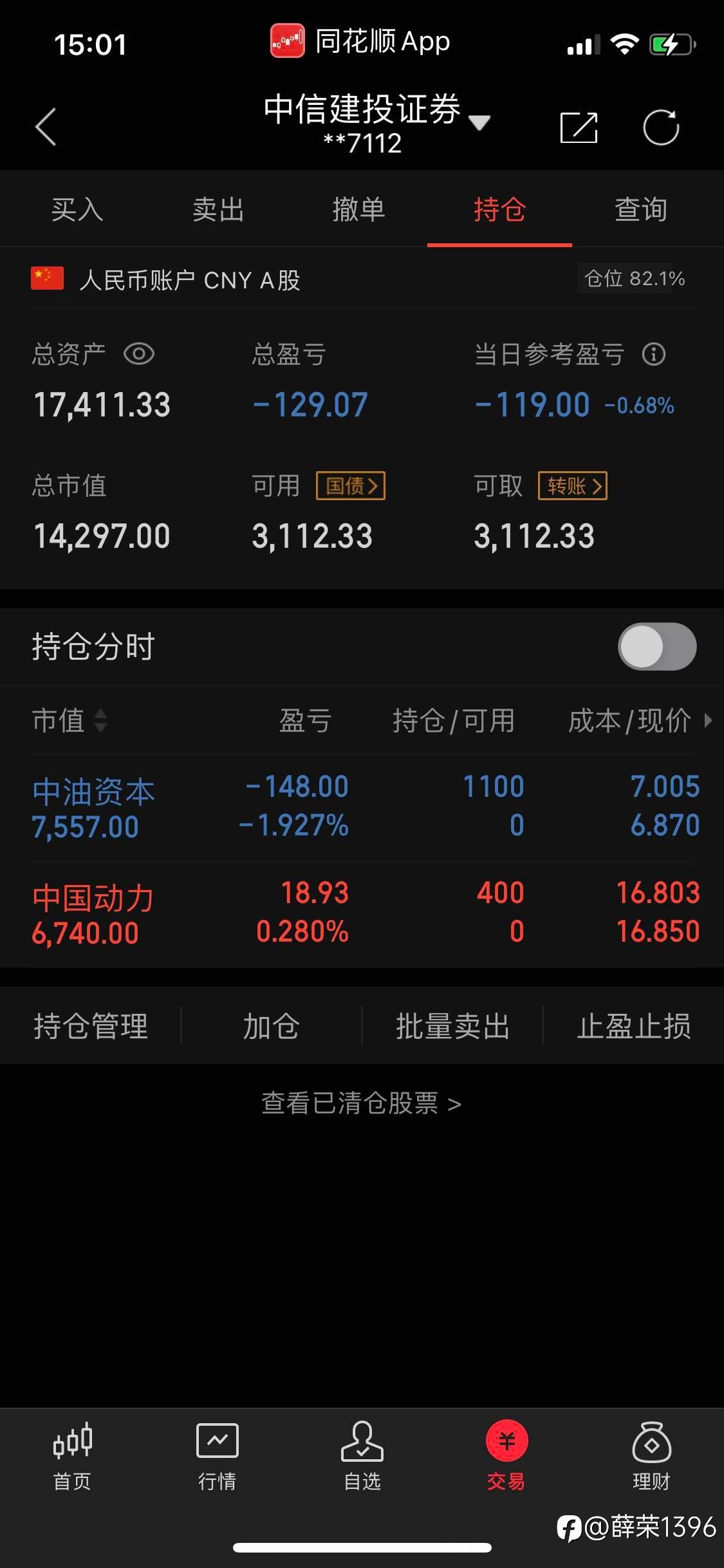 大A-3%，外盘9%