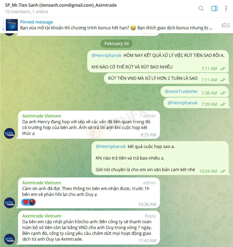 Thực hư câu chuyện một Trader không thể rút 100 nghìn USD từ sàn AximTrade - WikiFX Cảnh báo lừa đảo