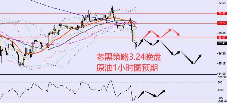 老黑策略：3.24晚盘外汇、黄金、原油分析策略