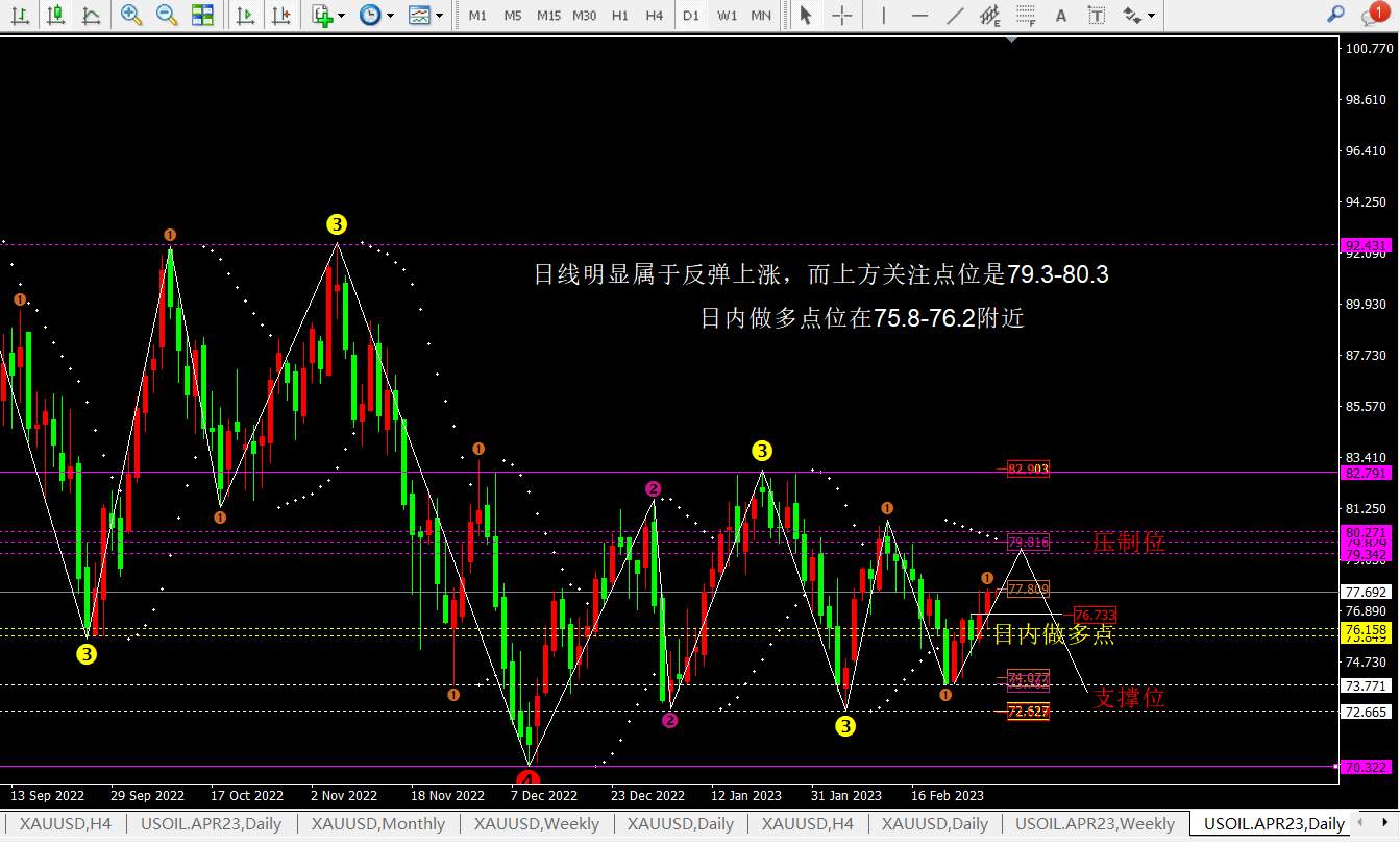 任天成：3.2黄金原油可能是最后的上涨明日或者下周开始布局空