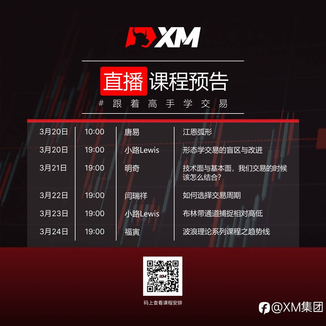 |XM| 中文在线直播课程，本周预告（3/20-3/24）