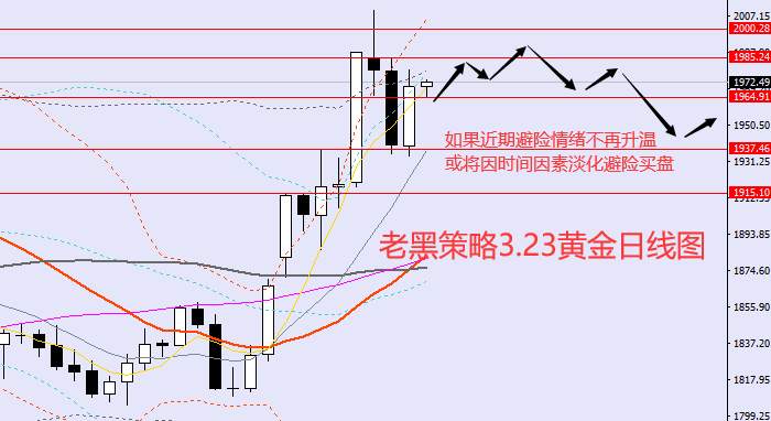 老黑策略：​3.23外汇、黄金、原油分析策略