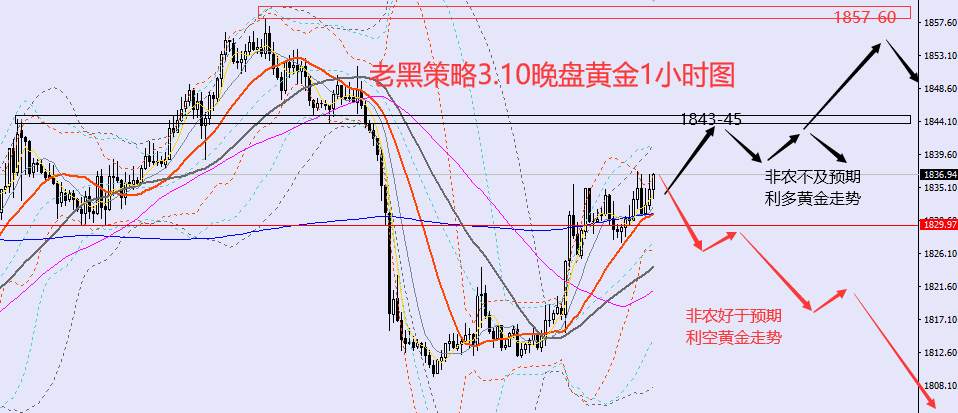 老黑策略：3.10晚盘非农行情预期及分析策略