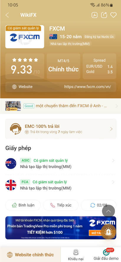 WikiFX Review - Đánh giá sàn FXCM uy tín hay lừa đảo mới nhất năm 2023