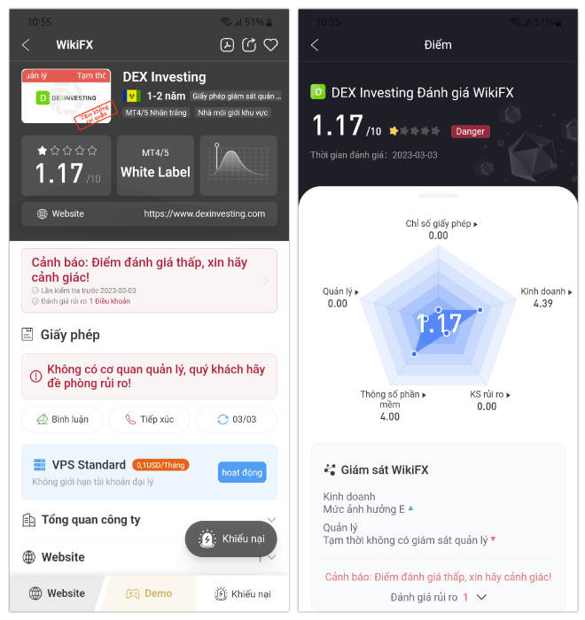 Sàn Dex Investing xuất hiện nhiều dấu hiệu Scam đáng ngờ - WikiFX Cảnh báo lừa đảo
