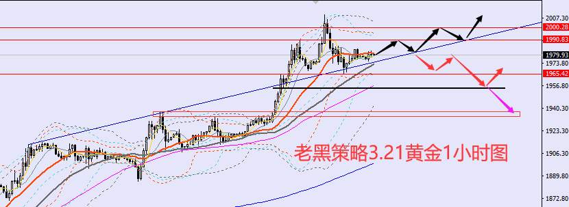 老黑策略：​3.21外汇、黄金、原油分析策略