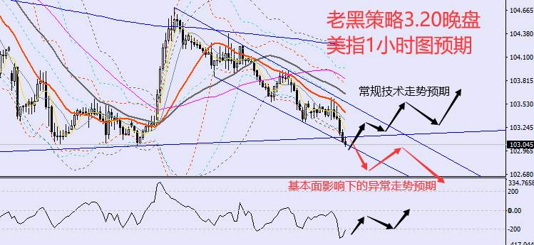 老黑策略：3.20晚盘外汇、黄金、原油分析策略