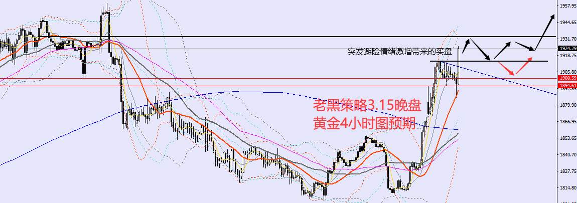 老黑策略：3.15晚盘外汇、黄金、原油分析策略