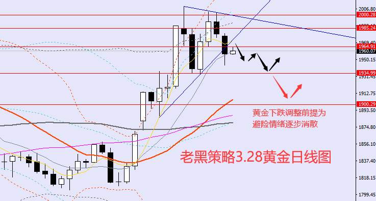 老黑策略：​3.28外汇、黄金、原油分析策略