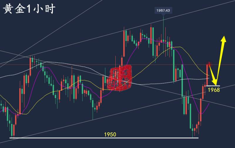 万锦晟4.3最新黄金走势分析，黄金连阳强势反弹回撤多！