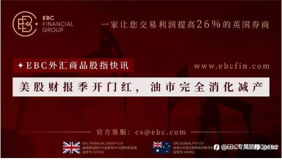 EBC外汇商品股指快讯|美股财报季开门红，油市完全消化减产