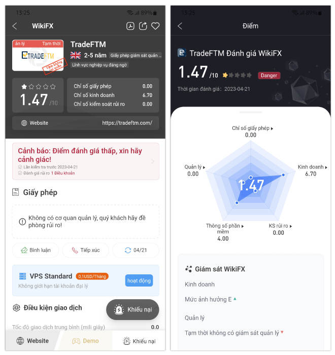 Sàn TradeFTM và những lý do bị liệt vào danh sách đen - WikiFX Cảnh báo lừa đảo