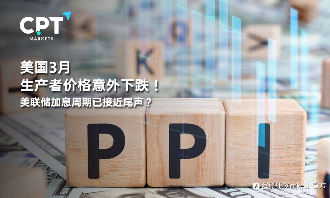 CPT Markets : 美国3月生产者价格意外下跌！美联储加息周期已接近尾声？