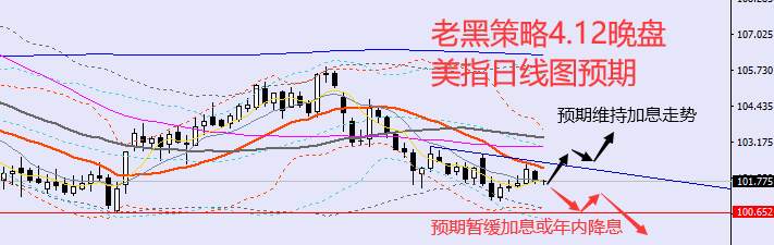 老黑策略：4.12晚盘外汇、黄金、原油分析策略