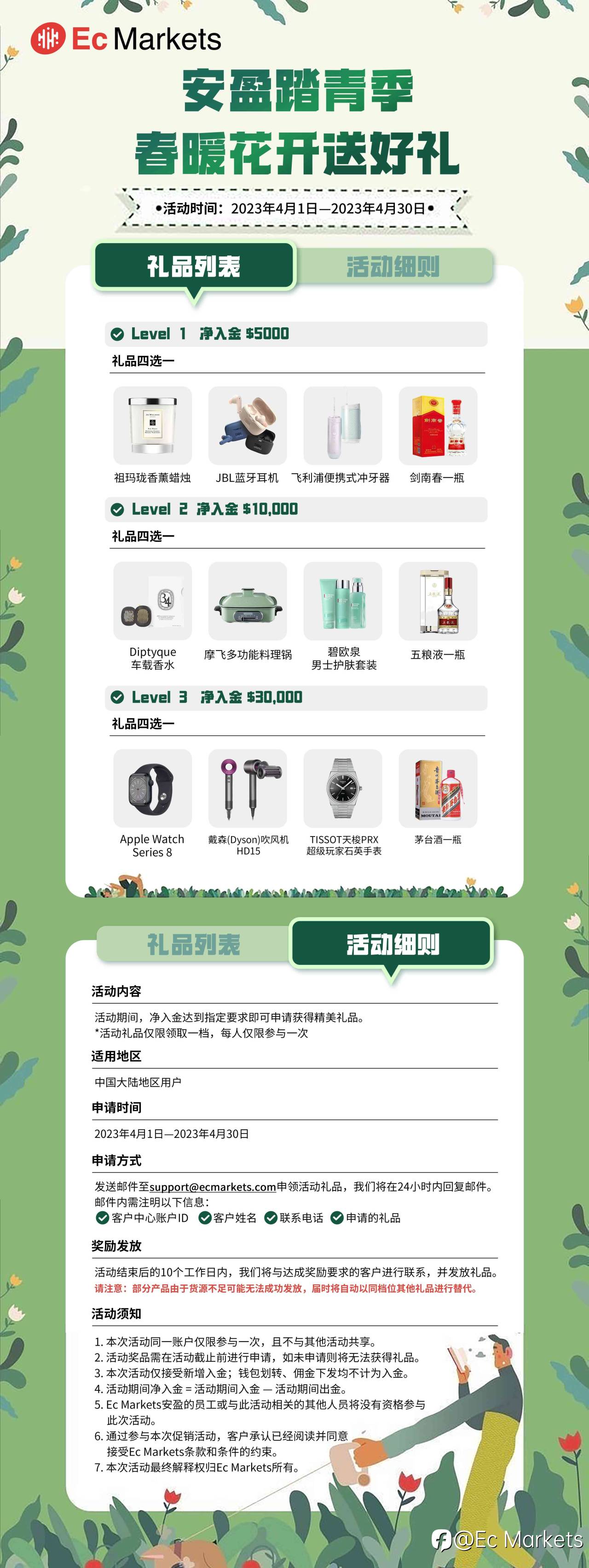 Ec安盈踏青季，春暖花开送好礼！