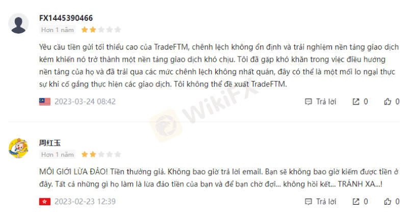 Sàn TradeFTM và những lý do bị liệt vào danh sách đen - WikiFX Cảnh báo lừa đảo