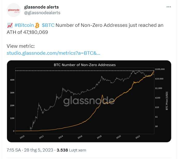 Hoạt động mạng bitcoin tăng lên, dấu hiệu tích cực cho BTC
