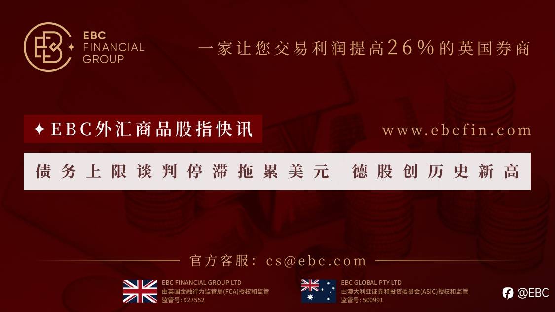 EBC外汇商品股指快讯|债务上限谈判停滞拖累美元 德股创历史新高