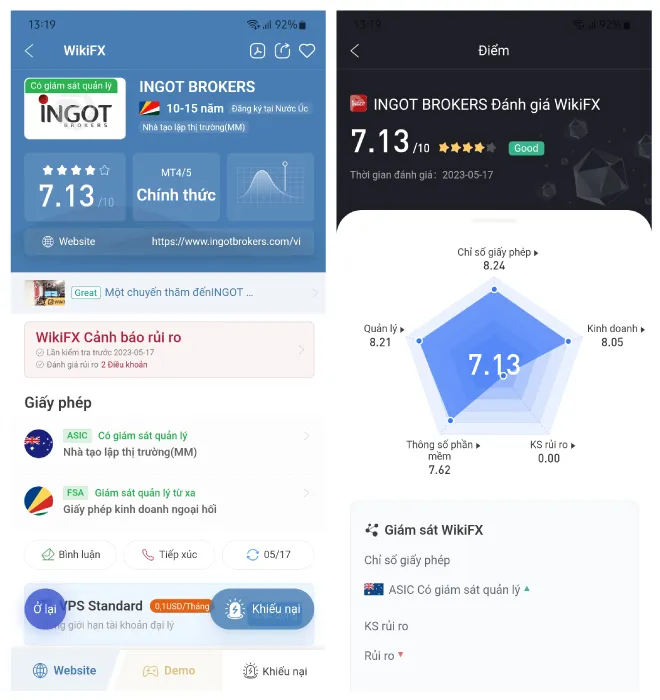 WikiFX Review - Đánh giá sàn INGOT BROKERS uy tín hay lừa đảo mới nhất năm 2023