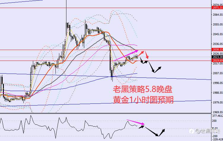 老黑策略：5.8晚盘外汇、黄金、原油分析策略