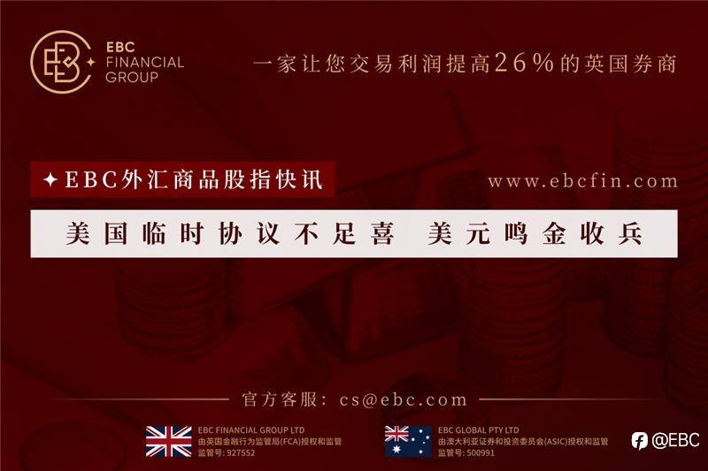 EBC外汇商品股指快讯|美国临时协议不足喜 美元鸣金收兵