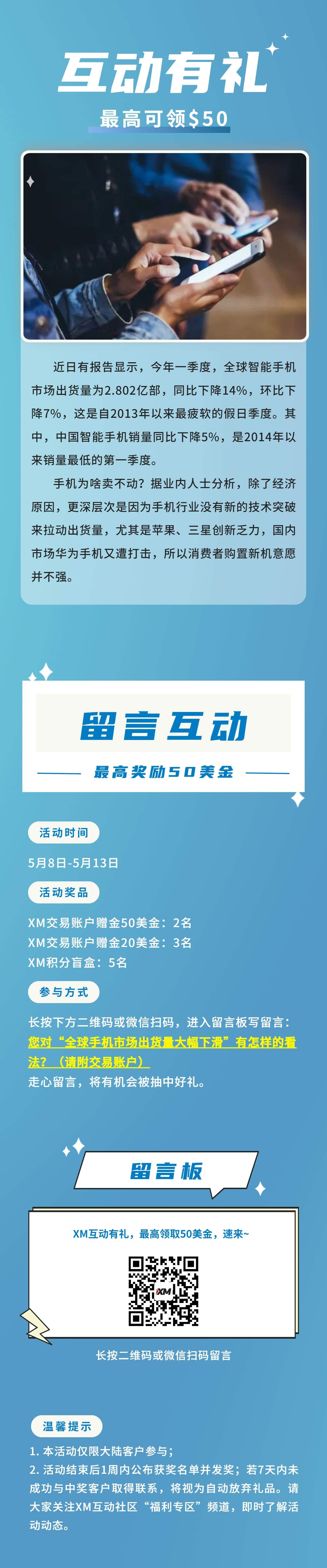 XM互动有礼(第92期)-最高可领取$50赠金(5月8日-5月13日)