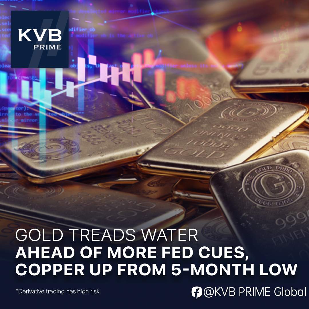 Gold treads water ahead of more Fed cues, copper up from 5-month low