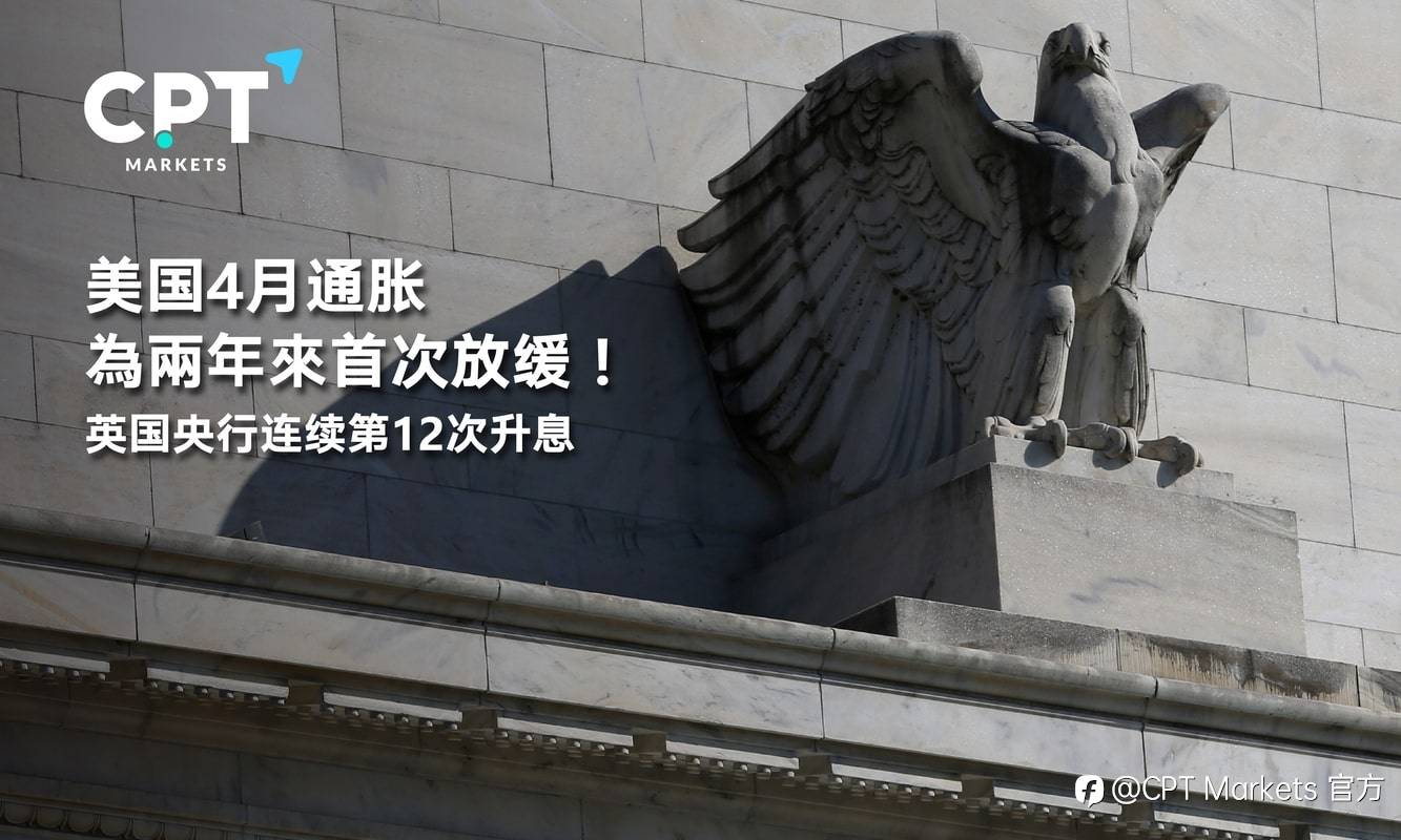 CPT Markets：美国4月通胀為兩年來首次放缓！英国央行连续第12次升息