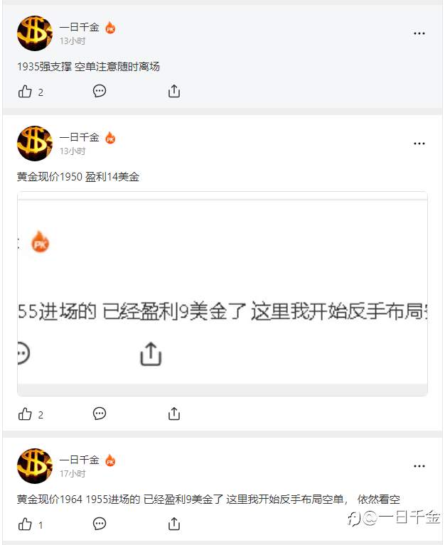 昨天美盘失业金成功预判暴跌，1935成关键阻力