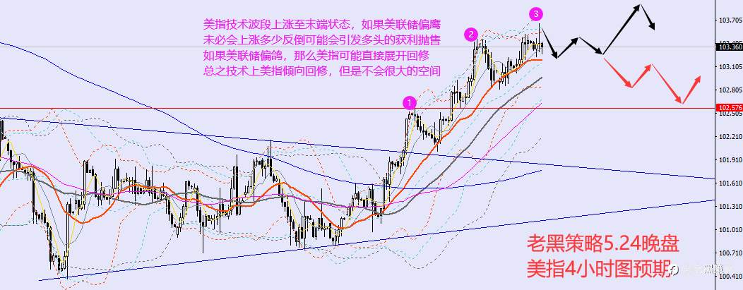 老黑策略：5.24晚盘外汇、黄金、原油分析策略