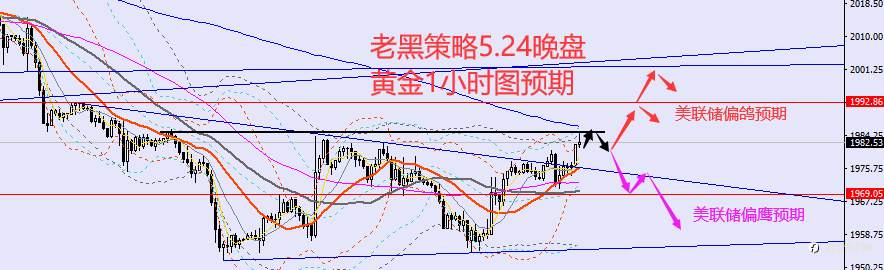 老黑策略：5.24晚盘外汇、黄金、原油分析策略