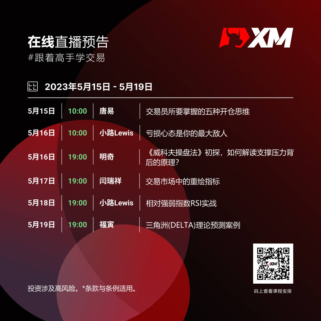 |XM| 中文在线直播课程,本周预告(5/15-5/19)