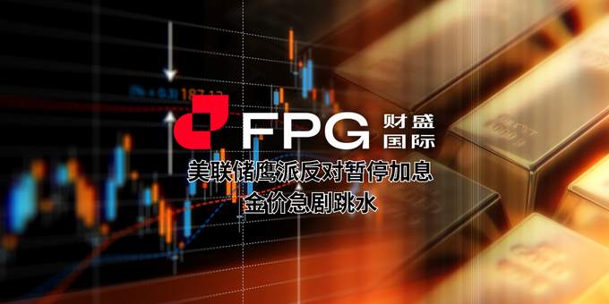 FPG 财盛国际：美联储鹰派反对暂停加息 金价急剧跳水