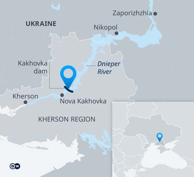 IAEA nói về tình hình nhà máy điện hạt nhân Zaporozhye sau vụ vỡ đập Nova Kakhovka