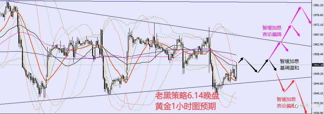 老黑策略:6.14晚盘外汇、黄金、原油分析策略