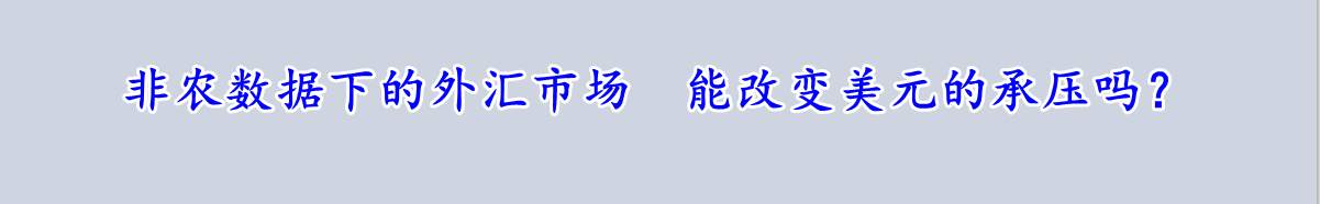 非农数据下的外汇市场 能改变美元的承压吗？