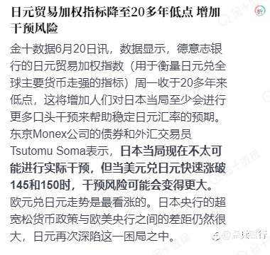 警惕日元干预市场带来黑天鹅