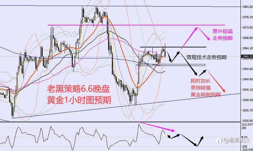 老黑策略：6.6晚盘外汇、黄金、原油分析策略
