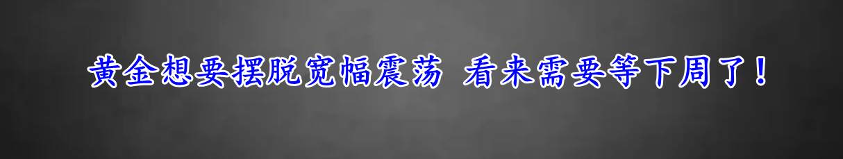 黄金想要摆脱宽幅震荡 看来需要等下周了！