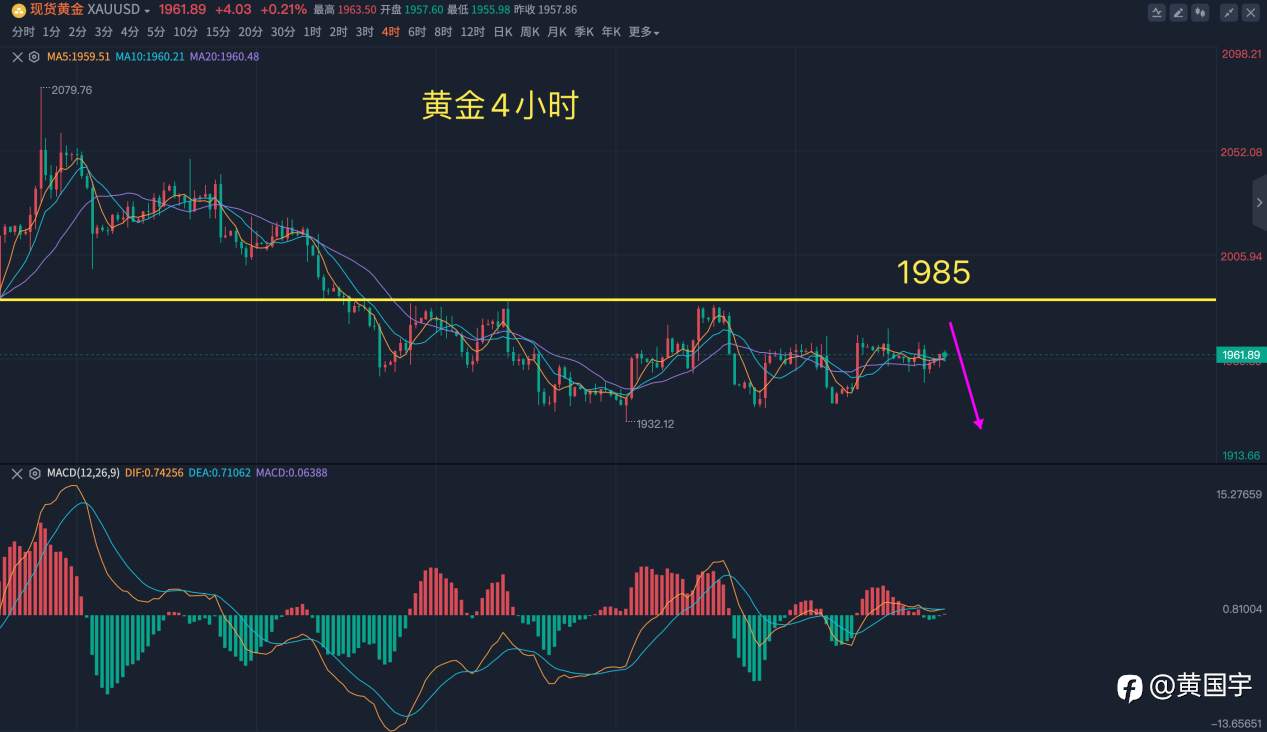 黄国宇：6月加息“摆停”，黄金仍有一跌