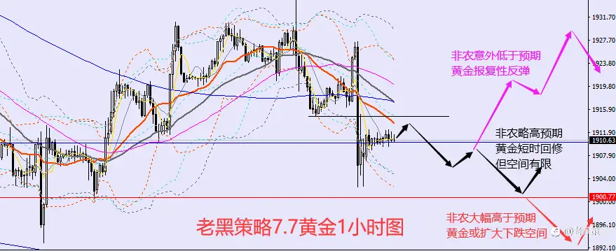 老黑策略：7.7外汇、黄金、原油分析策略