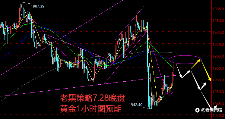 老黑策略:7.28晚盘外汇、黄金、原油分析策略