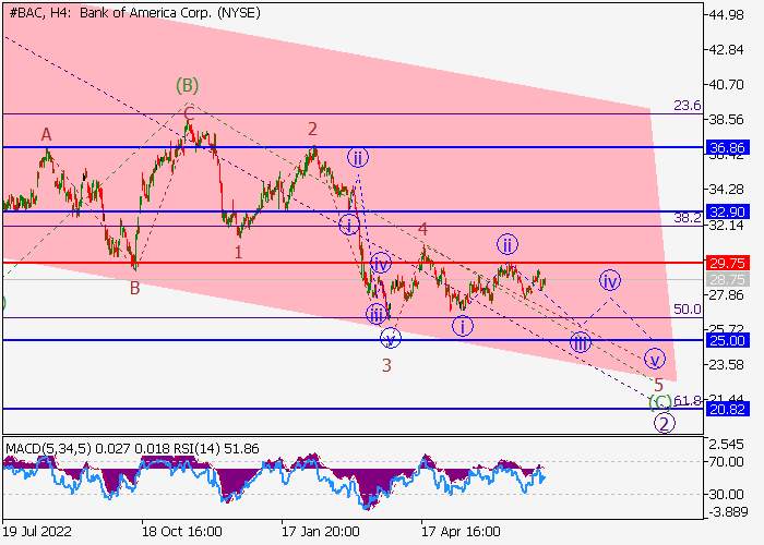 BANK OF AMERICA CORP.: WAVE ANALYSIS