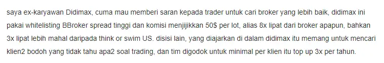 Mengulas Didimax: Spread Tinggi dan Komisi yang Membelit Trader