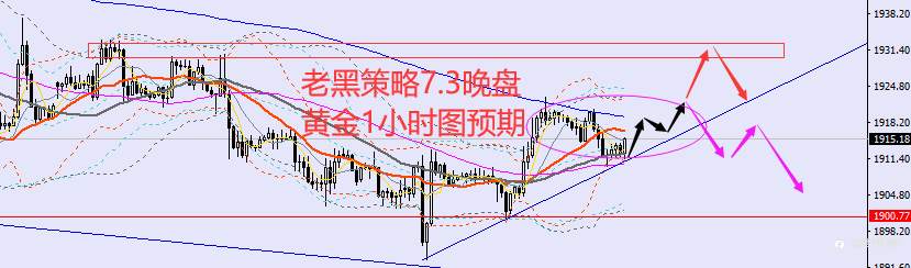 老黑策略：7.3晚盘外汇、黄金、原油分析策略
